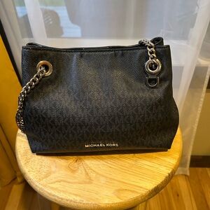Michael Kors Black Monogram Shoulder Bag